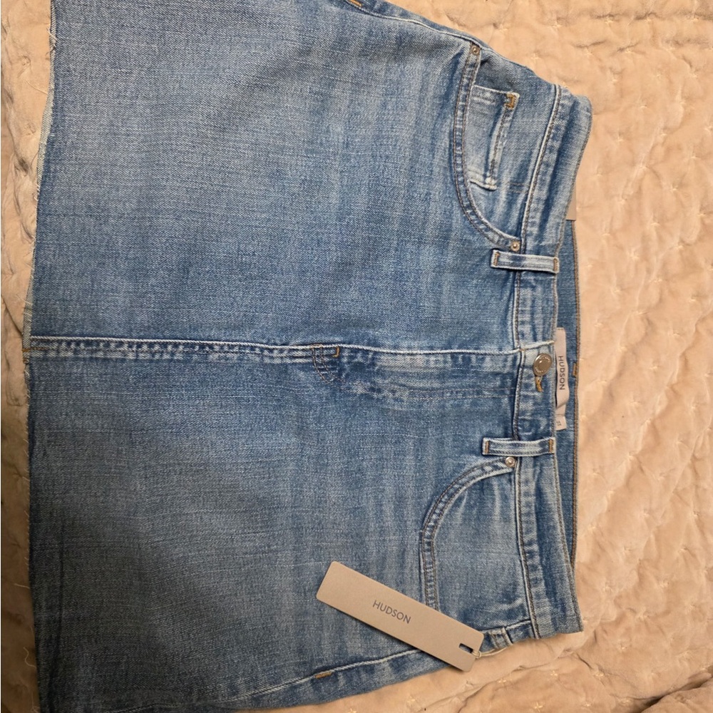 Hudson Jeans Women's Light Blue Mini Skirt